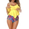 Clearlove Tankini Swimsuits for Women High Waisted Ruffle Tops with Tummy Control Bottom Two Piece Bathing Suit - 2 of 4