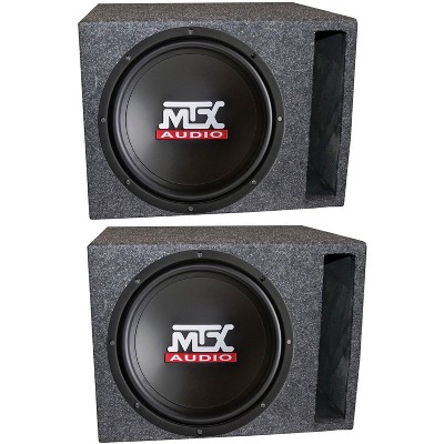 2) MTX TN12-04 12" 400 Watt Car Audio Subwoofers + Vented Ported Box Enclosures