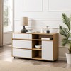 Bella Depot Contemporary 4-Door Sideboard with Open Storage - 2 of 4