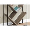 TOAOTBNBO 5-Tier Bookshelf with Slanted Shelves, V-shaped Metal Storage Bookcase Living Room High Slim Book Shelf - 4 of 4