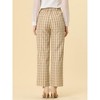 INSPIRE CHIC Women's Christmas Plaid Elastic Waist Casual Work Office Long Pants - 4 of 4