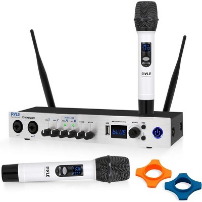 Pyle Portable Wireless Karaoke Microphone Mixer System