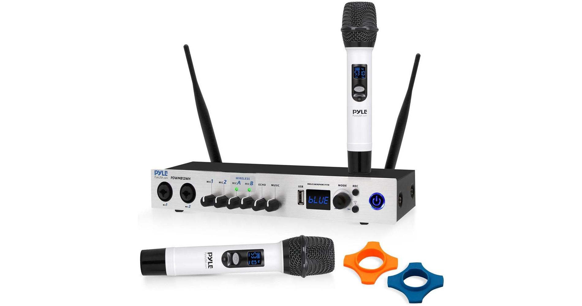 Pyle Portable Wireless Karaoke Microphone Mixer System