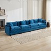 4-Seater Chenille Modular Straight Sectional Sofas with Double-Layer Cushions and Breathable Fabric - 4 of 4