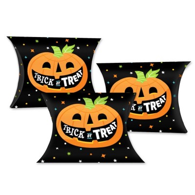 Big Dot of Happiness Jack-O'-Lantern Halloween - Favor Gift Boxes - Kids Halloween Party Petite Pillow Boxes - Set of 20