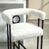 Resenkos Counter Bar Stools, Counter Stool,House Hold Bar Stools Set of 2, Modern Bar Stool with Back, Black Metal Frames(Beige Chenille) - 4 of 4
