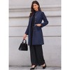 INSPIRE CHIC Women's Winter Single Breasted Stand Collar Mid-Long Commuting Wear Overcoat - 4 of 4