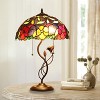 Chloe Lighting Mariebelle Tiffany-Style Floral Stained Glass Table Lamp 16" Width - 4 of 4