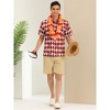 Lars Amadeus Men's Summer Short Sleeve Button Down Irregular Print Geometric Shirt - 3 of 4