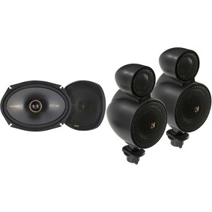 Kicker 47KSMT2504 KSMT250 Dual Pod Component System w/ 2.5" mids and 1" tweeters w/ 51KSC6904 6x9" 2 Way Coaxial Bundle - 1 of 4
