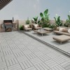 Vynxaria 11 Pieces of 11.8 Inch Light Gray Interlocking Tiles with Striped Pattern, Waterproof for Courtyard, Balcony, Patio - 2 of 4