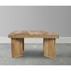 Royal Hampton Coffee Table Handcrafted Natural Acacia Wood Square Top with Diagonal Wide Panel Legs, 32 Inch - - 3 of 4