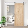 Erommy 28"/30"/32"/36"/42"X 84” Paneled Solid Wood Unfinished Sliding Barn Door With Installation Hardware Kit - 2 of 4