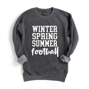 Simply Sage Market Winter Spring Summer Football Garment Dyed Sweatshirt - 1 of 4