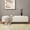 FONTOI Ottomans and Benches Plush Stool Large Bedroom Bedroom Bench, Decorative Stools, End of Bed Bench Luxury Footrests, White, 60.25"*20.5"*15.5" - 4 of 4