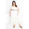Women's Plus Size Jayde Dress - ivory | CITY CHIC - 3 of 4