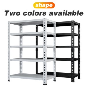 Vynxaria Black 5-Tier Utility Storage Shelves - Adjustable Display Rack for Home and Office - 1 of 4