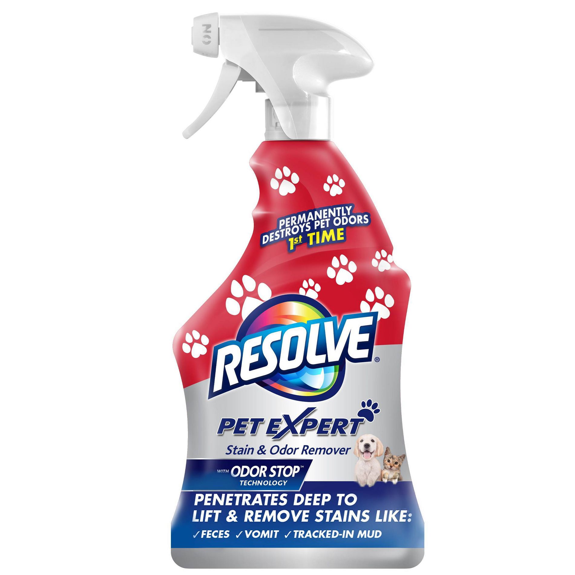 Resolve Pet Stain Remover Spray - 2 fl 2oz: Liquid Cleaning Solution, Fresh Scent, Carpet Application