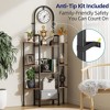MOEPISY Bookshelf with Clocks, Triple Bookcase with 9 Open Display Shelves - 4 of 4