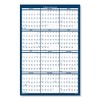 Recycled Poster Style Reversible/Erasable Yearly Wall Calendar, 66 x 33, White/Blue/Gray Sheets, 12-Month (Jan to Dec): 2025 - 2 of 3