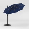 10' Round Solid Solar Offset Outdoor Patio Cantilever Umbrella with Black Pole - Threshold™ - 4 of 4