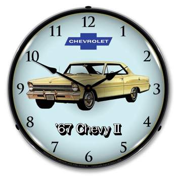 Collectable Sign & Clock | 1967 Chevy II Nova Super Sport LED Wall Clock Retro/Vintage, Lighted