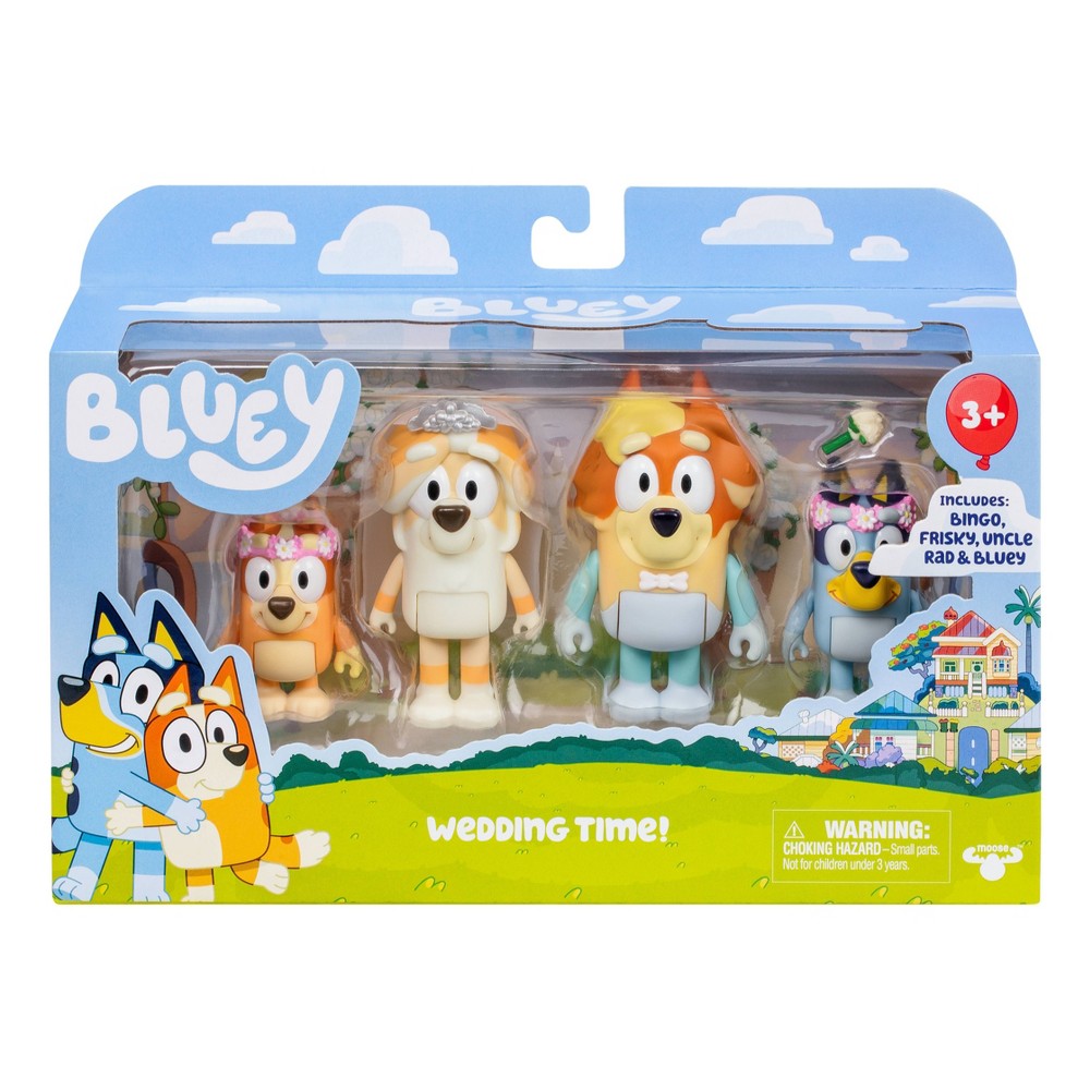 Bluey Wedding Figures 4pk