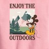Boys' - Disney - Enjoy The Outdoors Mickey Graphic Long Sleeve Fleece Sweatshirt - 2 of 4