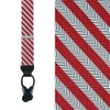 Trafalgar Men's Griswold Striped Herringbone Silk Suspenders - 2 of 3