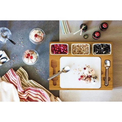 Toscana Bamboo and Marble Parlor Ice Cream Mixing Set