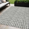 Gray Charcoal And Silver Geometric Washable Indoor Outdoor Area Rug - 2 of 4