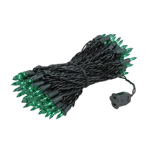 Novelty Lights 100 Light Incandescent Mini Christmas String Lights Black Wire 50 Feet - 1 of 4
