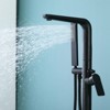 Cobbe Single Handle Freestanding Bathtub Faucet with Swivel Spout and Handheld Shower Floor Standing Bathtub Fill Faucet Matte Black - 4 of 4