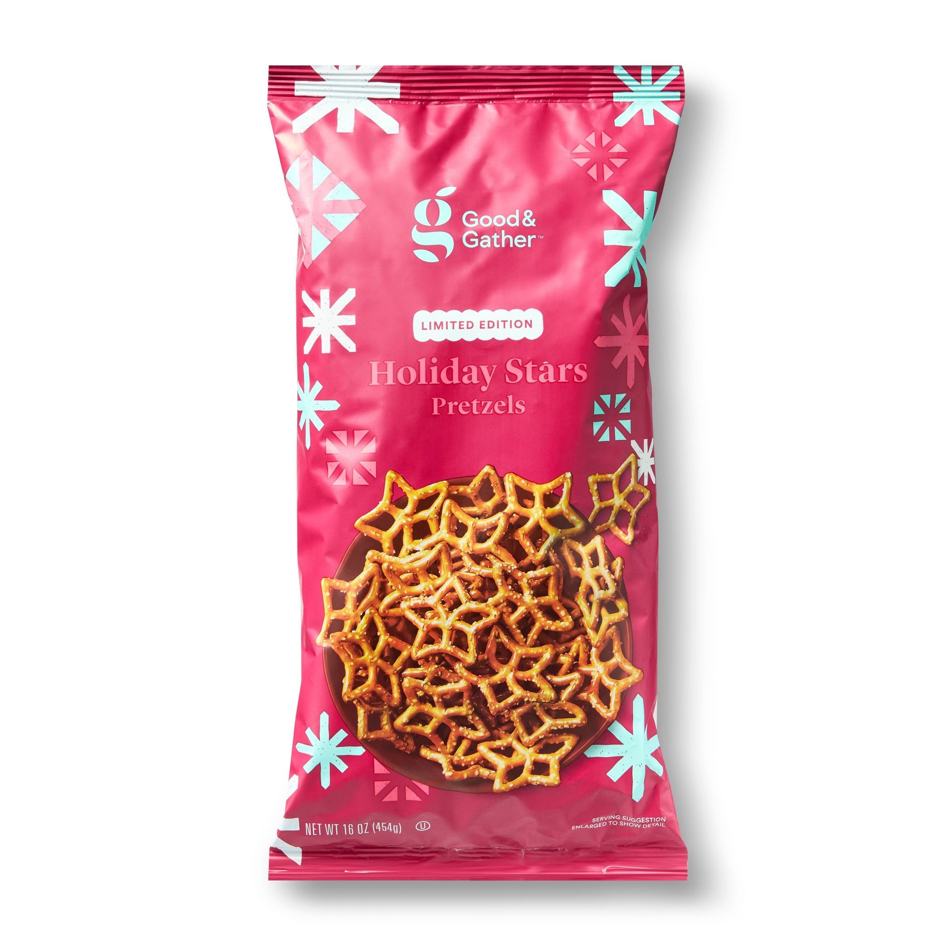 Holiday Star/Snowflake Shaped Pretzels - 16oz - Good & Gather™