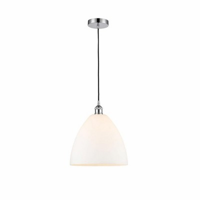 Edison Dome - 1 Light Cord Hung Mini Pendant In Industrial Style-13.75 Inches Tall and 12 Inches Wide