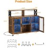 homfan Wine Bar Cabinet Freestanding Liquor Cabinet, Coffee Bar Buffet Sideboard Storage with Wine Rack Glass Holder - 2 of 4
