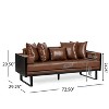 Christopher Knight Home Gilmans Upholstered Faux Leather Oversized Loveseat with Accent Pillows - image 3 of 4