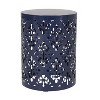 NicBex Outdoor Patio End Table, Decorative Garden Stool for Indoor Outdoor Heavy Duty Metal Frame Accent Table Modern End Table, Black - 4 of 4