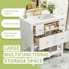 30" Modern Bathroom Vanity with Ceramic Sink, 5 Drawers & Solid Wood Frame, Freestanding Storage Cabinet with Gold Knobs - ModernLuxe - 4 of 4