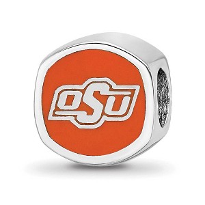 Black Bow Jewelry Sterling Silver Oklahoma State Cowboys NCAA Bead Charm - 1 of 4