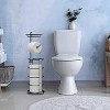 MaseiKar Toilet Paper Holder Stand with Shelf, Bathroom Freestanding Toilet Paper Stand with 4 Rolls Paper - 3 of 4