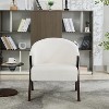 GustoWave  Mid-Century Accent Chair, Velvet Fabric Upholstered Lounge Arm Chair with Solid Wood Frame & Soft Cushion for Living Room - 2 of 4