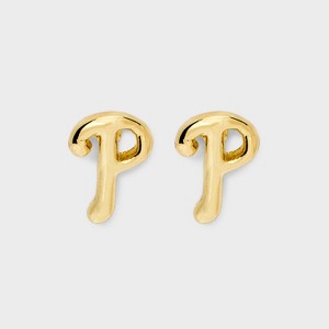 Bijoux Sport by Luv Aj MLB Gold Logo Stud Earrings - 1 of 3