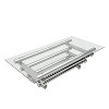NicBex Modern 55.12" Rectangle Coffee Table with Glass Top and Steel Frame for Living Room and Office - 3 of 4