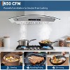 Acekool 30" Wall Mount Range Hood with 450 CFM, 3-Speed, Ducted/Ductless Convertible, Gesture & Touch Control, LED Lights, Stainless Steel - 3 of 4