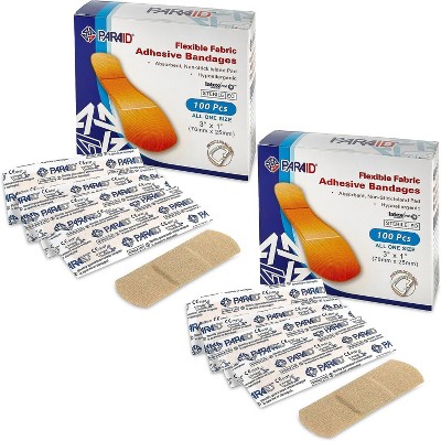 Flexible Fabric Finger, Knuckle & Thumb Bandages 200 Count Box, Adhesive Strips for Finger Care & Wounds