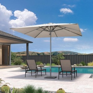 PURPLE LEAF Outdoor Patio Umbrella Market Table Sun Umbrellas with 8 Aluminum Sturdy Ribs for Backyard Deck Garden Pool - 1 of 1