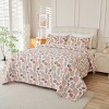 Red Marine Plant Pattern 3-Piece Comforter Set, King Size – Includes 1 Soft Lightweight Comforter and 2 Matching Pillowcases, Coastal Bedding - 3 of 4