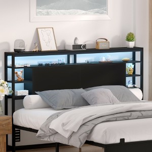 Besiost Upholstered Headboard with Storage Bags - 1 of 4