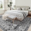 coucheta Multi-Size Washable Vintage Area Rug, Traditional Distressed Foldable Non Slip Floral Print Carpet, for Living Room, Dining Room, Office - 2 of 4